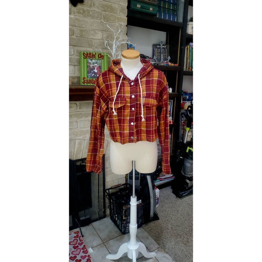 SPOON JEANS CROP LIGHT FLANNEL TOP